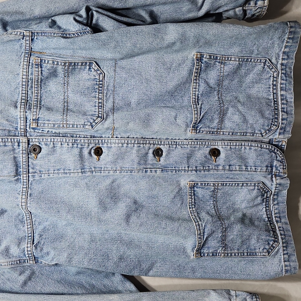 Denim Button Front Jacket - Picture 4 of 5